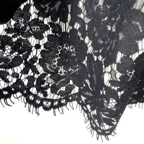 CeCe by Cynthia Steffe Women's Ingrid Black Cutaway Lace Shift Dress - Picture 8 of 14